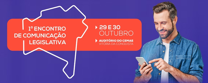 Banner do Encontro de Comunicação Legislativa - CMVC